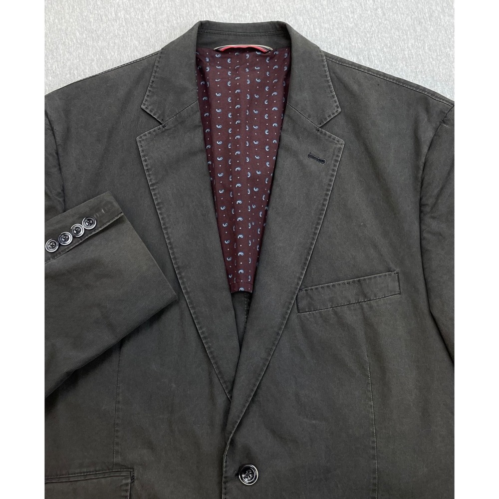 Kroon Jacket Mens 42L Brown 100% Cotton 2-Button Single Breast Unstructured
